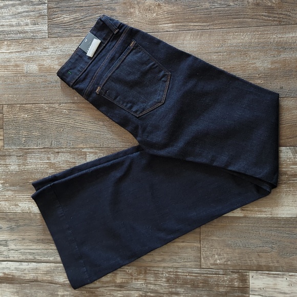 J BRAND "Lovestory" Low-Rise Bell Bottom jeans #722C032 dark denim 28x36L NWT - Picture 6 of 14